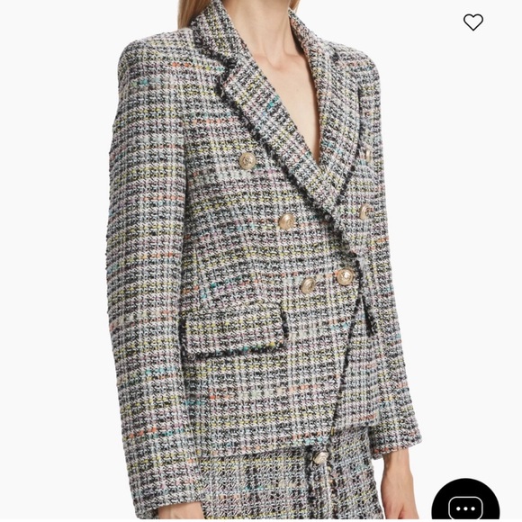 NWT Generation Love Eliza Tweed Jacket BLACK Rainbow Size Large - Picture 4 of 7